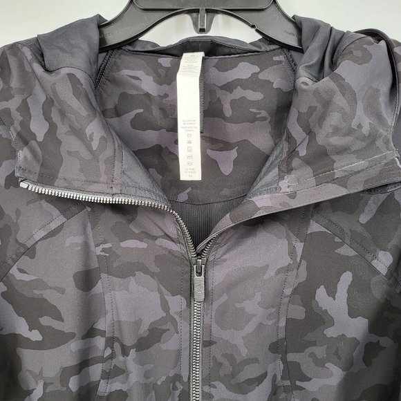 Lululemon Pack It Up Jacket Coat Size 6 Incognito Camo Multi Black Windbreaker - Picture 4 of 10